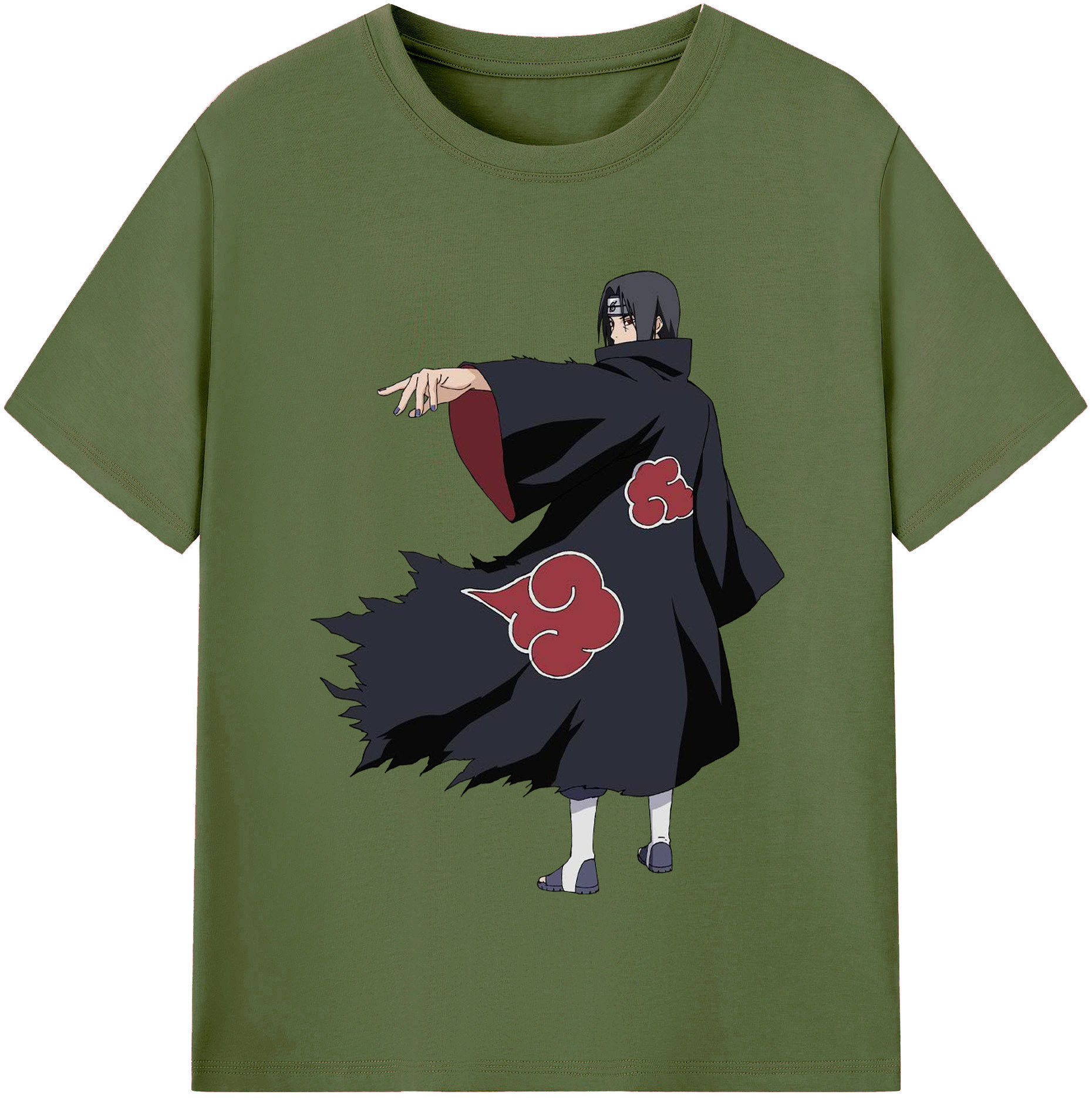 （画像用） NARUTO -ナルト- うちは イタチ Uchiha Itachi 綿100％半袖Tシャツ（フロントプリント）